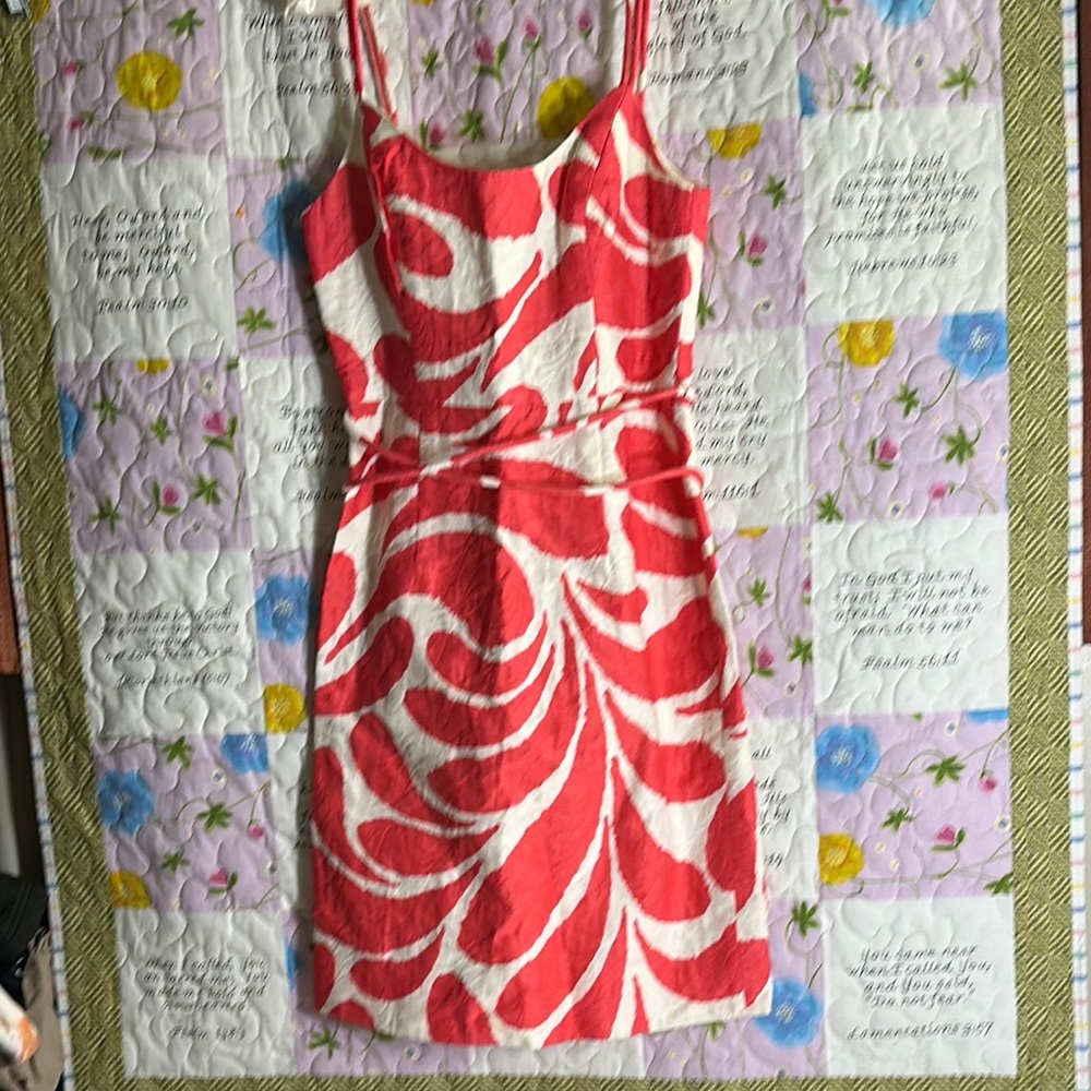 Milly Red and White Mini Dress